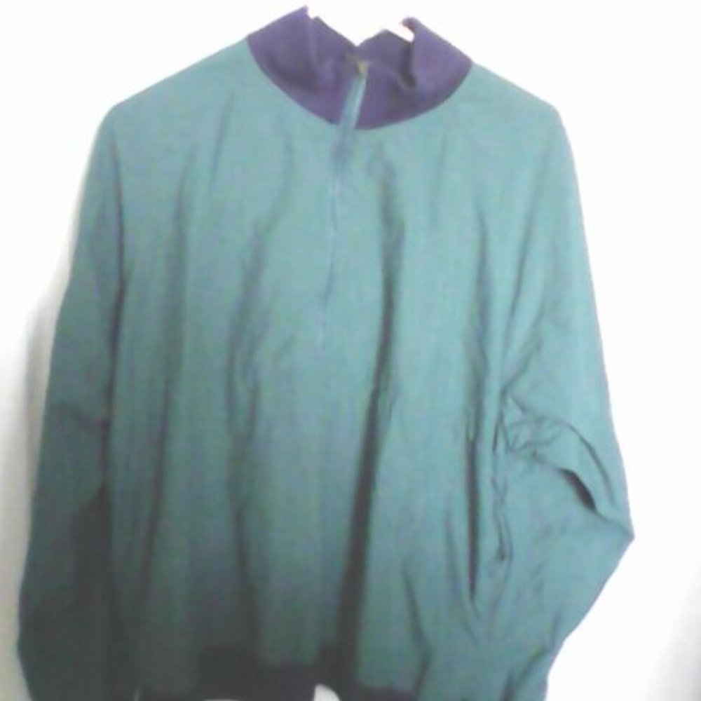 Wilson Green & Blue Zipper Turtleneck Windbreaker